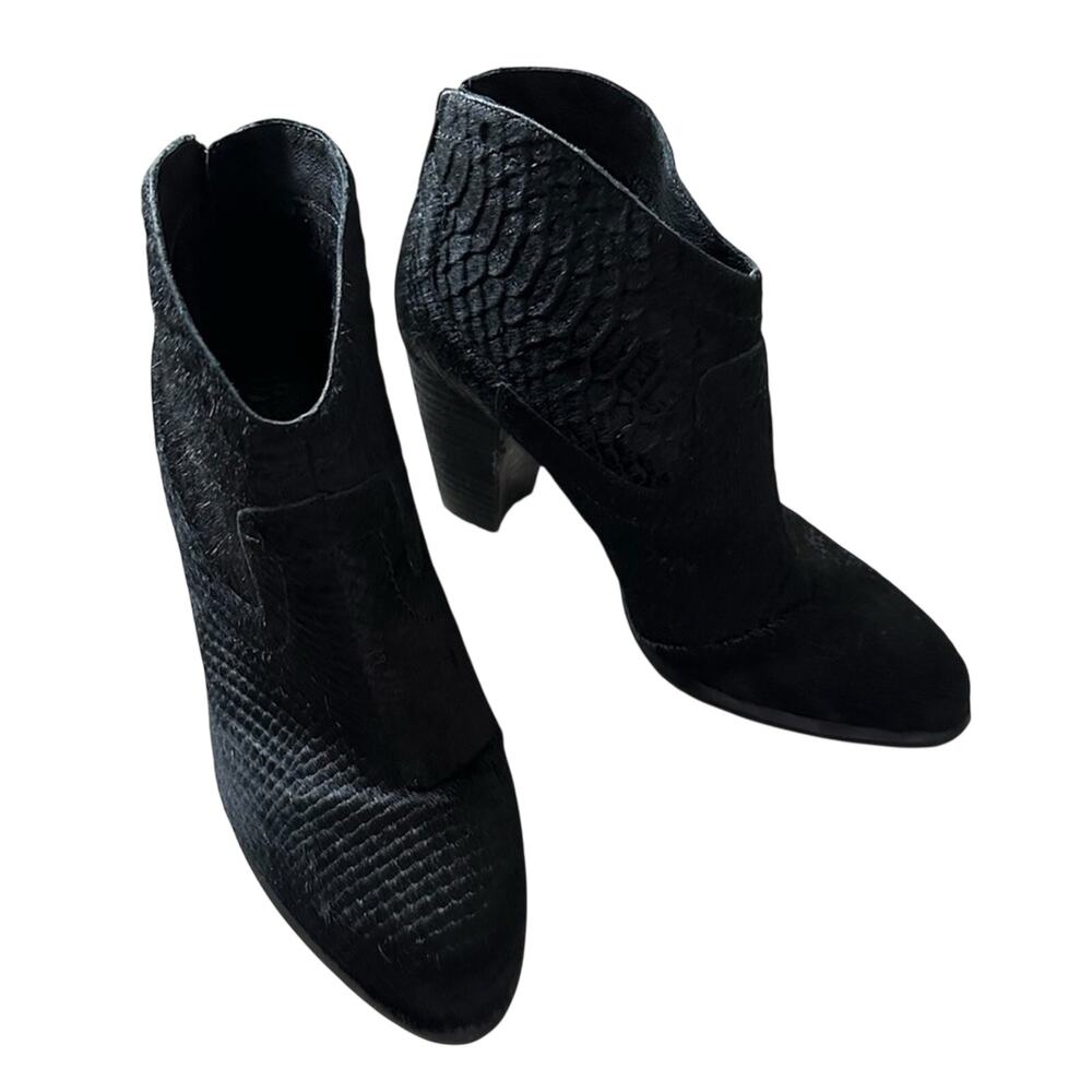 UGG Black Charlotte Calf Hair Snake Boots